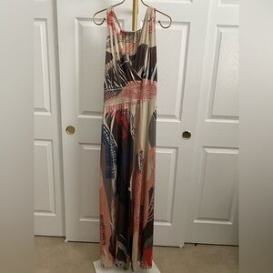 Abstract Print Maxi Dress